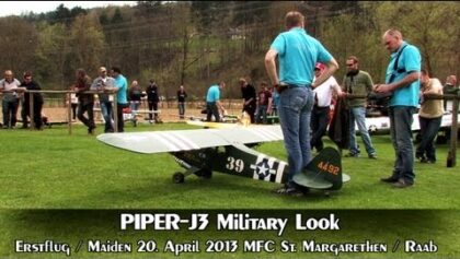 Giant Piper J3 Military – Scale 1/3