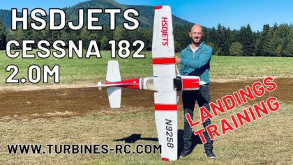HSDJETS-182 Cessna 2000mm – GRASS LANDINGS TRAINING (ENG/FRA) 4K