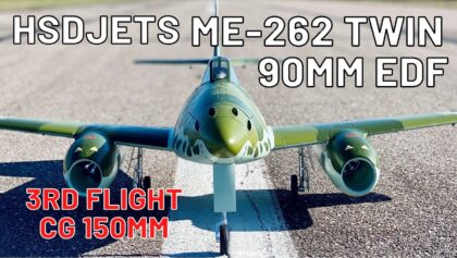 HSDJETS Me-262 twin 90mm EDF Jet – 3rd FLIGHT AEROBATICS