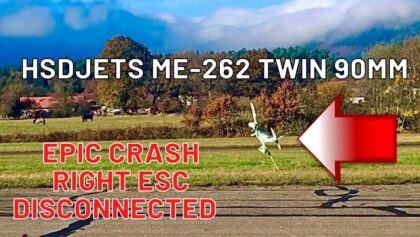HSDJETS Me-262 twin 90mm EDF Jet – ESC CRASH –