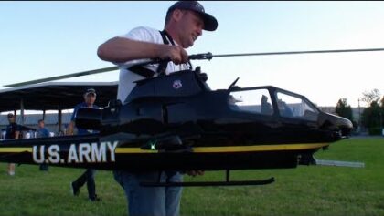 HUGE U.S ARMY RC SCALE AH-1F COBRA TURBINE MODEL HELICOPTER