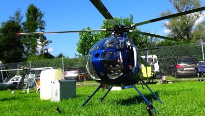 Huge Hughes 500D Honolulu Police Super-Scale turbine model RC Helicopter