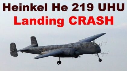 Landing crash, Heinkel He 219 Uhu, scale RC aircraft, JMM