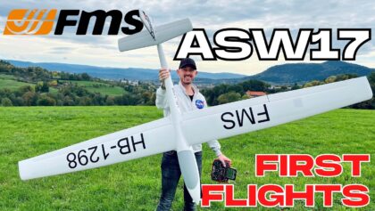 MAIDEN & CG TEST • FMS ASW-17 2500mm Glider RC