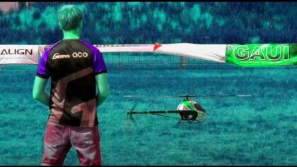 MILES DUNKEL WITH HIS MINICOPTER DIABOLO AT GLOBAL 3D 2019