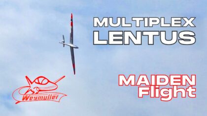 MULTIPLEX LENTUS 3000mm from weymuller.fr | MAIDEN FLIGHT (English/Français) 4K