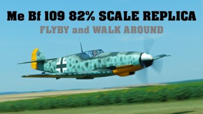 Messerschmitt Bf 109 82% SCALE REPLICA | FLYBY and WALK