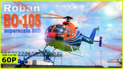 NICE ROBAN BO-105 SUPERSCALE 800 SPORTY AND AEROBATIC FLIGHT DEMONSTRATION