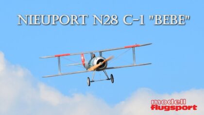 Nieuport N28 C-1 “Bebe” built in great detail by Rolf