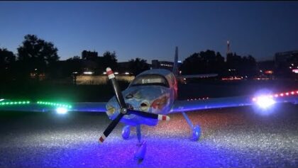 Nightflight RC Airplane Cessna Corvalis 350 Zürich Wildflying Area RCHELIJET