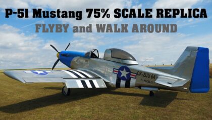 North American P-51 Mustang 75% SCALE REPLICA | FLYBY and