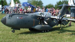 Paratrooper out a A400M Military R/C Airplane Gigantic RC Scale