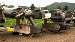 RC Kalinin K-7 Russian Калинин К-7 RC Model Airplane over
