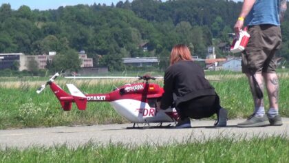 RC Lady “Stephanie” Fly a Rescue Scale BK117 RC Scale