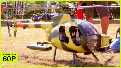 RC MODEL MILITARY TURBINE RC MD500 DEFENDER FLIGHT DEMONSTARTION