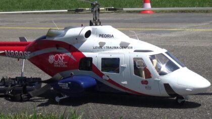 RC SCALE HELICOPTER CHILDREN HOSPITAL ILLINOIS BELL 222/230 MODEL