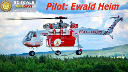 RC Skycrane Italy Fire Fighter Sikorsky S-64F Turbinen Scale Helikopter