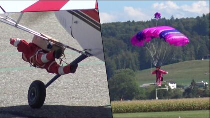 RC Skydiver radio controlled Jump off a RC Decathlon Model