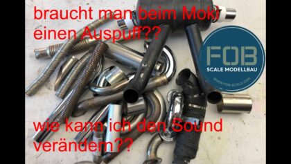 Ringschalldämpfer und Endrohre für Moki Sternmotoren