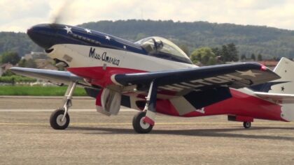 SCALE RC WARBIRD MUSTANG P-51 MISS AMERICA with a 120ccm