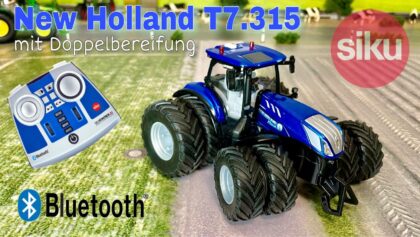 SIKU CONTROL NEW HOLLAND T7.315 mit Doppelbereifung | Bluetooth |