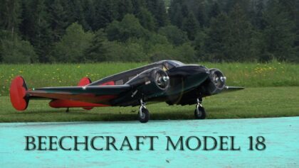 SPECTACULARY R/C BEECHCRAFT 18 “self-made meeting” Huttwil 2021