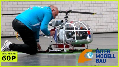 STUNNIING XXL RC SA-315 LAMA INDOOR FLIGHT – INTERMODELLBAU DORTMUND