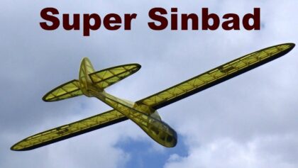 Super Sinbad, vintage RC glider, Letovicke politani 2020