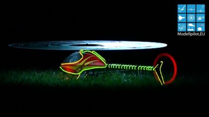TDR RC MODEL HELICOPTER ACTION NIGHT FLIGHT CHRISTIAN KRECKER MULTIPLEX
