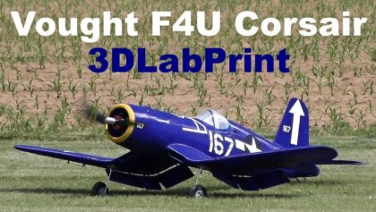 Vought F4U Corsair 3DLabPrint, 3D printed scale RC aircraft, 2019