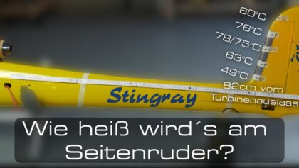Wie heiß wird´s am Seitenruder?