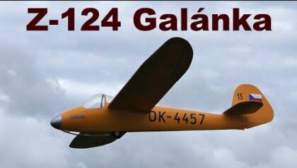 Z-124 Galanka, giant scale RC glider, Rokytnice 2020