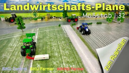 realistische Landwirtschafts-Spiel-Plane zum Ausrollen 1:32 | Diorama | SIKU Control,