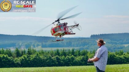 spectacular flight with an RC turbine Lama SA315B by Bernd
