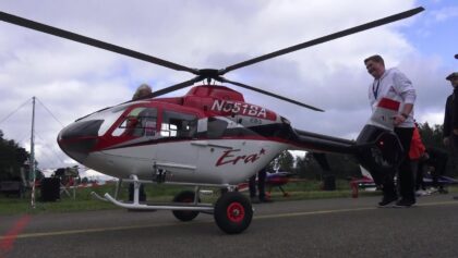2x Giant RC Turbine Model Helicopter close flying!!!