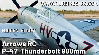 Arrows RC P-47 Thunderbolt 980mm PNP – MAIDEN FLIGHT
