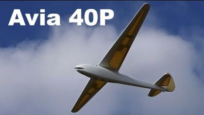 Avia 40P, scale RC glider, maiden flight, 2020