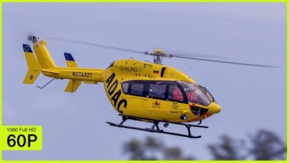 BEAUTIFUL ELECTRICAL RC EUROCOPTER EC145 ADAC FLIGHT DEMONSTRTION