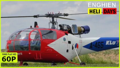 BEAUTIFUL GIANT TURBINE SA 319 ALOUETTE III WITH SMOKE |