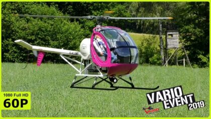 BEAUTIFUL PINK LADY VARIO BIG SCHWEIZER 300C FLIGHT DEMO –