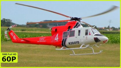 BEAUTIFUL XL RC TURBINE BELL 412 LA-FIRE DEPARTMENT