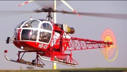 BEAUTIFUL XXL TURBINE VARIO SA315-B LAMA FLIGHT DEMONSTRATION
