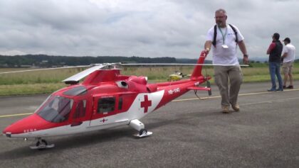 Biggest R/C Agusta-109K2 turbine Model Helicopter REGA Swiss Heli Challenge