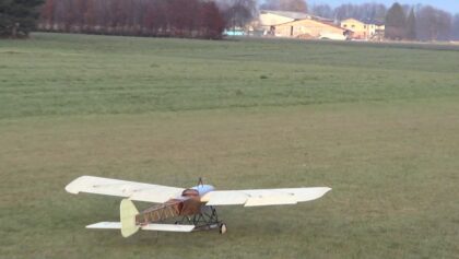 Bleriot Erstflug (zuerst Simon, dann ich)