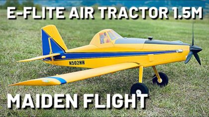 E-flite Air Tractor 1.5m PNP – MAIDEN FLIGHT ON MOSS