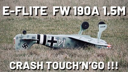 E-flite Fw 190A 1.5m PNP – CRASH & AEROBATICS (4K)
