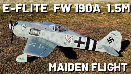 E-flite Fw 190A 1.5m PNP – MAIDEN FLIGHT (4K)
