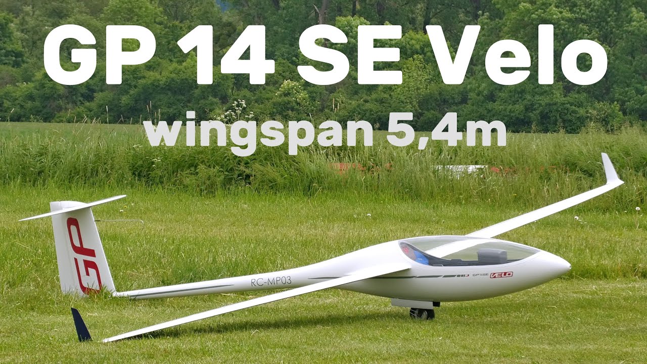 GP 14 SE Velo | 5,4m giant scale RC glider | 4K | Hranice 2024