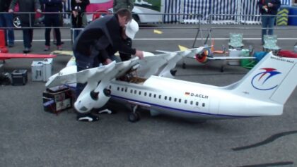 Giant BAe Avro RJ100 Turbine RC Model Airliner Hausen Airport