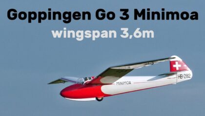 Goppingen Go 3 Minimoa | 3,6m scale RC glider |
